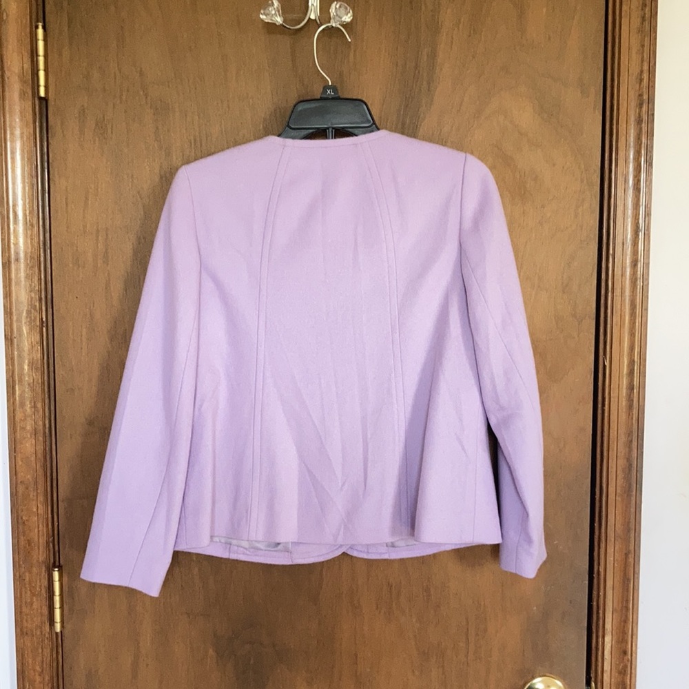 Talbots scalloped edge lined jacket 80% wool fabric made in Italy 2P - Picture 7 of 17